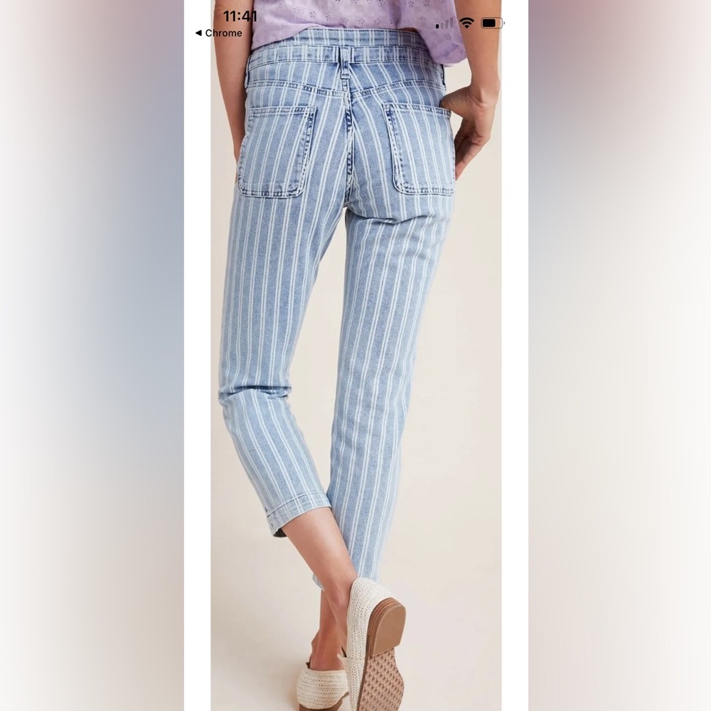Pilcro and the Letterpress striped jeans